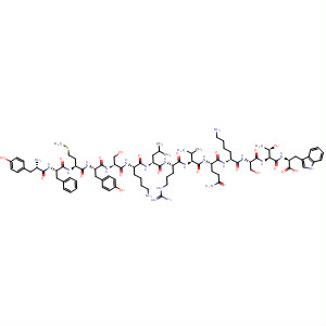 Molecular Structure of 195377-91-4 (L-Tryptophan,
L-tyrosyl-L-phenylalanyl-L-methionyl-L-tyrosyl-L-seryl-L-lysyl-L-leucyl-L-argin
yl-L-valyl-L-glutaminyl-L-lysyl-L-seryl-L-threonyl-)