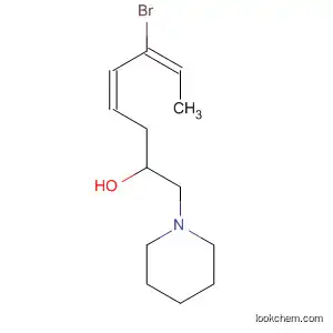 Molecular Structure of 195443-49-3 (2-Piperidineethanol, 1-(4-bromo-2,4-hexadienyl)-, (Z,E)-)