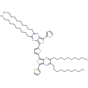 Molecular Structure of 195831-39-1 (Thieno[3,4-b]pyrazine,
5,5'-(2,5-thiophenediyl)bis[2,3-didecyl-7-(2-thienyl)-)
