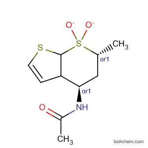 Molecular Structure of 199734-52-6 (Acetamide,
N-[(4R,6R)-5,6-dihydro-6-methyl-7,7-dioxido-4H-thieno[2,3-b]thiopyran
-4-yl]-, rel-)