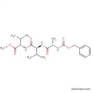 Molecular Structure of 78658-00-1 (L-Valine, N-[N-[N-[(phenylmethoxy)carbonyl]-L-alanyl]-L-valyl]-, methyl
ester)