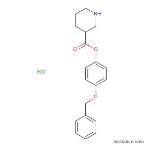 Molecular Structure of 119228-25-0 (3-Piperidinecarboxylic acid, 4-(phenylmethoxy)phenyl ester,
hydrochloride)