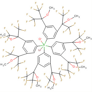 Molecular Structure of 156713-63-2 (Borate(1-),
tetrakis[3,5-bis[2,2,2-trifluoro-1-methoxy-1-(trifluoromethyl)ethyl]phenyl]-,
lithium)