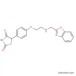 Molecular Structure of 158562-92-6 (2,4-Thiazolidinedione,
5-[4-[2-(2-benzoxazolylmethylamino)ethoxy]phenyl]-)