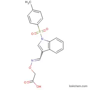 Molecular Structure of 180195-92-0 (Acetic acid,
[[[[1-[(4-methylphenyl)sulfonyl]-1H-indol-3-yl]methylene]amino]oxy]-)