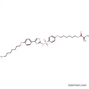 Molecular Structure of 283600-73-7 (2-Propenoic acid, 2-methyl-,
6-[4-[[[4-[4-(octyloxy)phenyl]-2-thiazolyl]amino]sulfonyl]phenoxy]hexyl
ester)