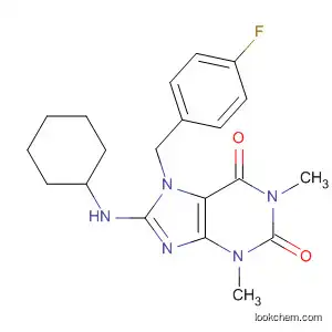 Molecular Structure of 359904-06-6 (8-(cyclohexylamino)-7-(4-fluorobenzyl)-1,3-dimethyl-3,7-dihydro-1H-purine-2,6-dione)