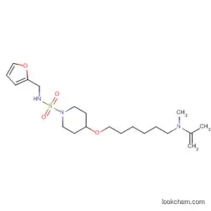 Molecular Structure of 403799-99-5 (1-Piperidinesulfonamide,
N-(2-furanylmethyl)-4-[[6-(methyl-2-propenylamino)hexyl]oxy]-)