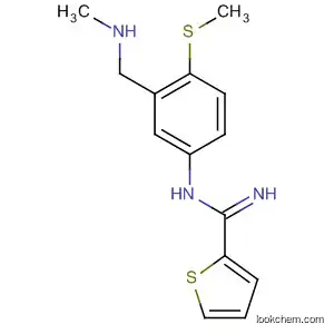 Molecular Structure of 403848-75-9 (2-Thiophenecarboximidamide,
N-[3-[(methylamino)methyl]-4-(methylthio)phenyl]-)