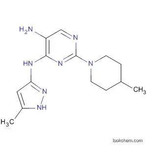 Molecular Structure of 404829-34-1 (4,5-Pyrimidinediamine,
2-(4-methyl-1-piperidinyl)-N-(5-methyl-1H-pyrazol-3-yl)-)