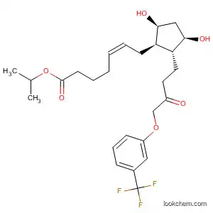 Molecular Structure of 404830-46-2 (5-Heptenoic acid,
7-[(1R,2R,3R,5S)-3,5-dihydroxy-2-[3-oxo-4-[3-(trifluoromethyl)phenoxy]
butyl]cyclopentyl]-, 1-methylethyl ester, (5Z)-)