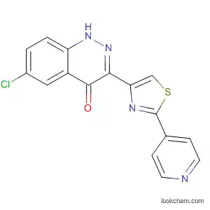 Molecular Structure of 404897-99-0 (4(1H)-Cinnolinone, 6-chloro-3-[2-(4-pyridinyl)-4-thiazolyl]-)