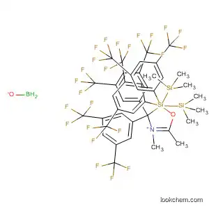 Molecular Structure of 460096-77-9 (1-Oxa-4-azonia-2-silacyclopent-4-ene,
4,5-dimethyl-2,2-bis(trimethylsilyl)-,
tetrakis[3,5-bis(trifluoromethyl)phenyl]borate(1-))