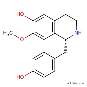 Molecular Structure of 574-75-4 (6-Isoquinolinol,
1,2,3,4-tetrahydro-1-[(4-hydroxyphenyl)methyl]-7-methoxy-, (1R)-)