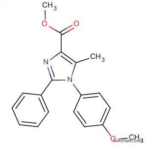 Molecular Structure of 591741-74-1 (1H-Imidazole-4-carboxylic acid,
1-(4-methoxyphenyl)-5-methyl-2-phenyl-, methyl ester)