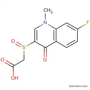 Molecular Structure of 591781-23-6 (Acetic acid, [(7-fluoro-1,4-dihydro-1-methyl-4-oxo-3-quinolinyl)sulfinyl]-)