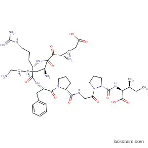Molecular Structure of 592479-89-5 (L-Isoleucine,
L-a-glutamyl-L-lysyl-L-arginyl-L-phenylalanyl-L-prolylglycyl-L-prolyl-)