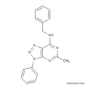 3H-1,2,3-Triazolo[4,5-d]pyrimidin-7-amine,
5-methyl-3-phenyl-N-(phenylmethyl)-