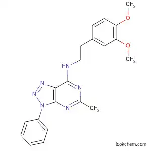 Molecular Structure of 592520-88-2 (3H-1,2,3-Triazolo[4,5-d]pyrimidin-7-amine,
N-[2-(3,4-dimethoxyphenyl)ethyl]-5-methyl-3-phenyl-)