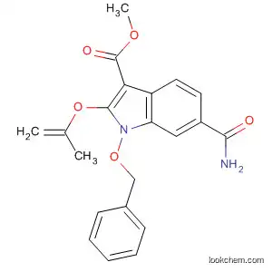 Molecular Structure of 592521-59-0 (1H-Indole-3-carboxylic acid,
6-(aminocarbonyl)-1-(phenylmethoxy)-2-(2-propenyloxy)-, methyl ester)