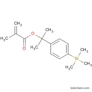 Molecular Structure of 593255-04-0 (2-Propenoic acid, 2-methyl-, 1-methyl-1-[4-(trimethylsilyl)phenyl]ethyl
ester)