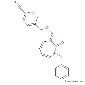 Molecular Structure of 593278-69-4 (Benzonitrile,
4-[[[(E)-[hexahydro-2-oxo-1-(phenylmethyl)-3H-azepin-3-ylidene]amino]
oxy]methyl]-)
