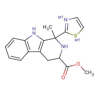 1H-Pyrido[3,4-b]indole-3-carboxylic acid,  2,3,4,9-tetrahydro-1-methyl-1-(2-thiazolyl)-, methyl ester, (1R,3S)-rel-