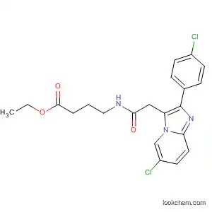 Molecular Structure of 595558-36-4 (Butanoic acid,
4-[[[6-chloro-2-(4-chlorophenyl)imidazo[1,2-a]pyridin-3-yl]acetyl]amino]-,
ethyl ester)