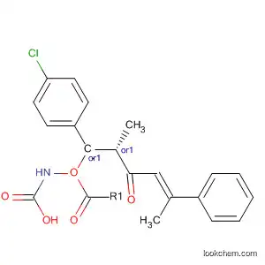 Carbamic acid,
[(1R,2S,4E)-1-(4-chlorophenyl)-2-methyl-3-oxo-5-phenyl-4-pentenyl]-,
methyl ester, rel-