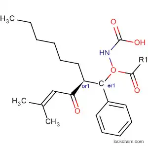 Molecular Structure of 595561-79-8 (Carbamic acid, [(1R,2S)-2-(3-methyl-1-oxo-2-butenyl)-1-phenylheptyl]-,
methyl ester, rel-)