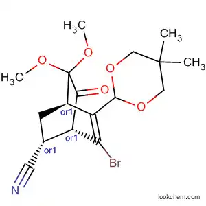Bicyclo[2.2.2]oct-5-ene-2-carbonitrile,
6-bromo-5-(5,5-dimethyl-1,3-dioxan-2-yl)-8,8-dimethoxy-7-oxo-,
(1R,2R,4R)-rel-