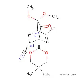 Molecular Structure of 595568-77-7 (Bicyclo[2.2.2]oct-5-ene-2-carbonitrile,
5-bromo-1-(5,5-dimethyl-1,3-dioxan-2-yl)-8,8-dimethoxy-7-oxo-,
(1R,2R,4R)-rel-)