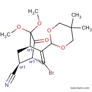 Bicyclo[2.2.2]oct-5-ene-2-carbonitrile,
6-bromo-5-(5,5-dimethyl-1,3-dioxan-2-yl)-8,8-dimethoxy-7-oxo-,
(1R,2S,4R)-rel-