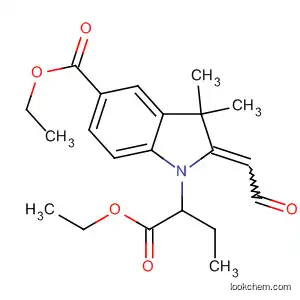 Molecular Structure of 596086-04-3 (1H-Indole-1-butanoic acid,
5-(ethoxycarbonyl)-2,3-dihydro-3,3-dimethyl-2-(oxoethylidene)-, ethyl
ester)