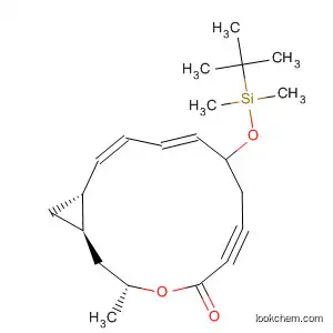 Molecular Structure of 596096-56-9 (4-Oxabicyclo[12.1.0]pentadeca-10,12-dien-6-yn-5-one,
9-[[(1,1-dimethylethyl)dimethylsilyl]oxy]-3-methyl-,
(1R,3R,10E,12Z,14S)-)