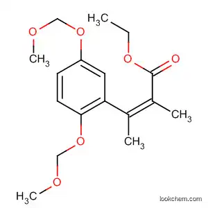 Molecular Structure of 596812-04-3 (2-Butenoic acid, 3-[2,5-bis(methoxymethoxy)phenyl]-2-methyl-, ethyl
ester, (2Z)-)