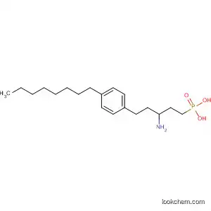 Molecular Structure of 596819-84-0 (Phosphonic acid, [3-amino-5-(4-octylphenyl)pentyl]-)