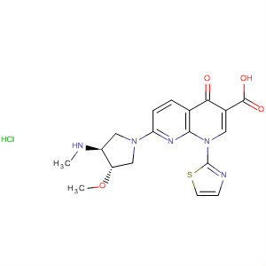 1,8-Naphthyridine-3-carboxylic acid,
1,4-dihydro-7-[(3S,4S)-3-methoxy-4-(methylamino)-1-pyrrolidinyl]-4-oxo
-1-(2-thiazolyl)-, monohydrochloride