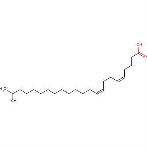 Molecular Structure of 191158-83-5 (5,9-Tricosadienoic acid, 22-methyl-, (5Z,9Z)-)