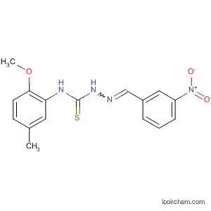 Molecular Structure of 199465-04-8 (Hydrazinecarbothioamide,
N-(2-methoxy-5-methylphenyl)-2-[(3-nitrophenyl)methylene]-)