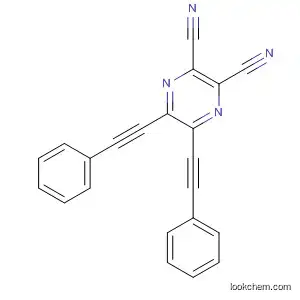 Molecular Structure of 201002-02-0 (2,3-Pyrazinedicarbonitrile, 5,6-bis(phenylethynyl)-)