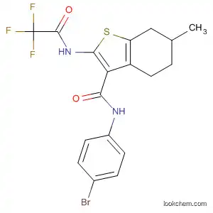 Molecular Structure of 312949-32-9 (Benzo[b]thiophene-3-carboxamide,
N-(4-bromophenyl)-4,5,6,7-tetrahydro-6-methyl-2-[(trifluoroacetyl)amino
]-)