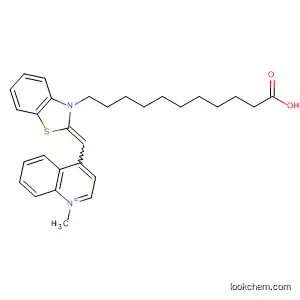 Molecular Structure of 348135-17-1 (Quinolinium,
4-[[3-(10-carboxydecyl)-2(3H)-benzothiazolylidene]methyl]-1-methyl-)