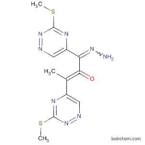 Molecular Structure of 496935-61-6 (Ethanone, 1-[3-(methylthio)-1,2,4-triazin-5-yl]-,
[1-[3-(methylthio)-1,2,4-triazin-5-yl]ethylidene]hydrazone)