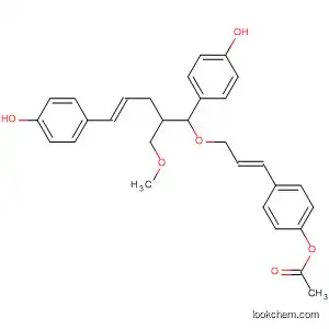 Molecular Structure of 596823-73-3 (Phenol,
4,4'-[5-[[(2E)-3-[4-(acetyloxy)phenyl]-2-propenyl]oxy]-4-(methoxymethyl)-
(1E)-1-pentene-1,5-diyl]bis-)
