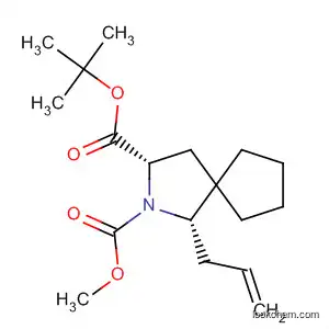 Molecular Structure of 596846-71-8 (2-Azaspiro[4.4]nonane-2,3-dicarboxylic acid, 1-(2-propenyl)-,
2-(1,1-dimethylethyl) 3-methyl ester, (1S,3S)-)