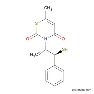 Molecular Structure of 597558-51-5 (2H-1,3-Thiazine-2,4(3H)-dione,
dihydro-3-[(1S,2S)-2-mercapto-1-methyl-2-phenylethyl]-6-methyl-, (6R)-)