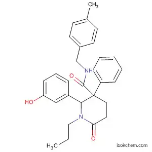 Molecular Structure of 597566-92-2 (3-Piperidinecarboxamide,
2-(3-hydroxyphenyl)-N-[(4-methylphenyl)methyl]-6-oxo-3-phenyl-1-propyl
-)