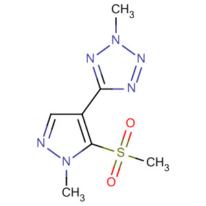 Molecular Structure of 599178-98-0 (2H-Tetrazole, 2-methyl-5-[1-methyl-5-(methylsulfonyl)-1H-pyrazol-4-yl]-)
