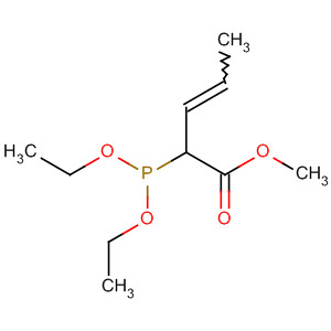 Molecular Structure of 599179-35-8 (3-Pentenoic acid, 2-(diethoxyphosphinyl)-, methyl ester)